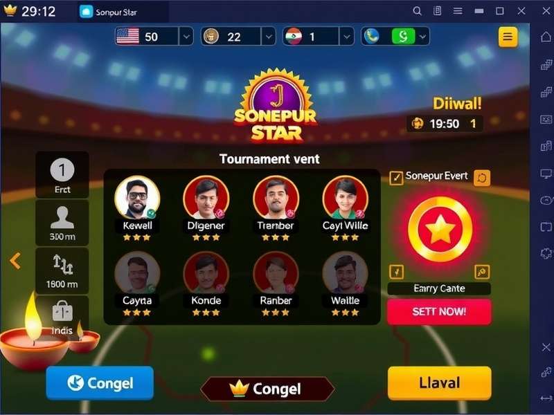 Indian Sonepur Star tournament event with participants